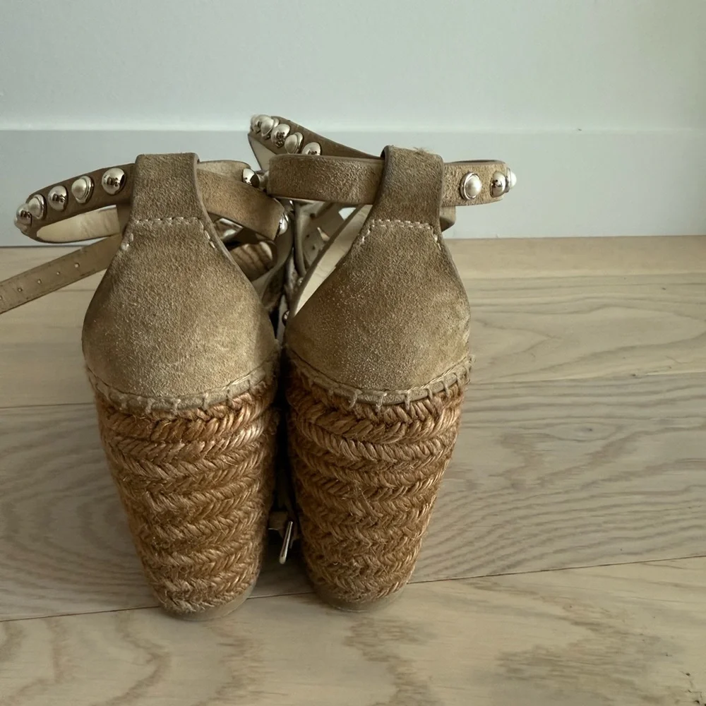 JIMMY CHOO
Danica Embellished Suede Espadrille Platform Wedges - Picture 7 of 10